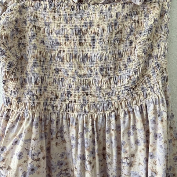 Floral Dress in Cream and Purple - Picture 2 of 10